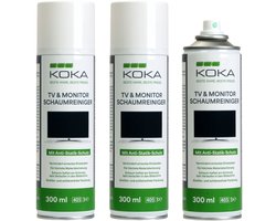 3x set KOKA reinigingsschuim spray bus reiniger TV OLED LCD LED TFT televisie PC Monitor