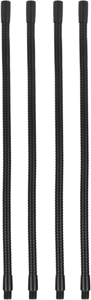 Verstelbare Zwanenhals Lampslang voor Bureaulampen - Flexibele Aluminium Slang - Verlichtingsarmaturen - 10 mm Kaliber - Pack van 4 Stuks - Universeel - 30 cm lengte