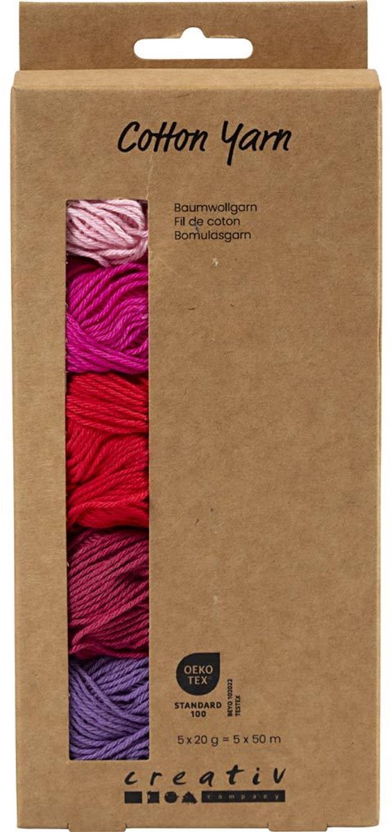 Creativ Company Katoengaren Paars/ Roze Harmonie 5x20 gr