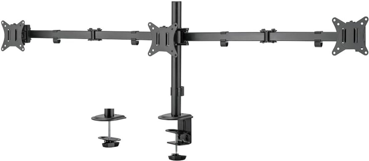 VIN® Monitorarm 3 schermen - Muurbeugel - Triple Beeldschermarm Voor 15 tot 27 inch - Muurbeugel Monitor - Monitorbeugels - Monitorbeugel 3 schermen