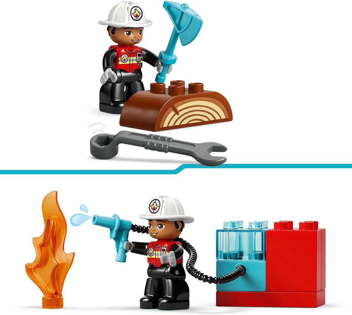 LEGO Duplo - Brandweertruck - Inclusief slang en brandweerman — afbeelding 3