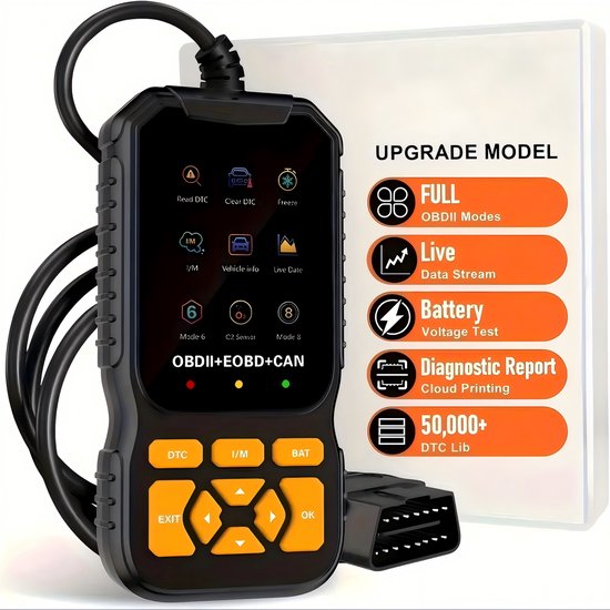 KONNWEI KW850 OBD2-diagnoseapparaat, OBDII/EOBD-diagnose, foutgeheugen