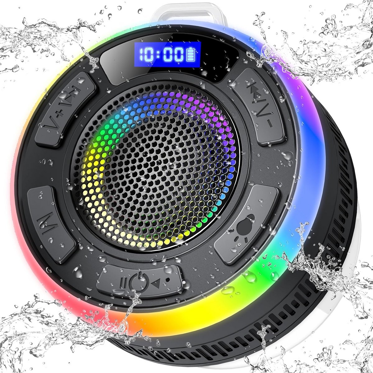 Waterdichte Bluetooth Speaker met Zuignap en LED Verlichting