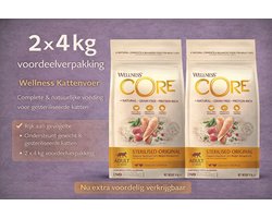 Wellness Core - Grain Free Cat Sterilised Kip | Kalkoen - Kattenvoer - 2 x 4 KG
