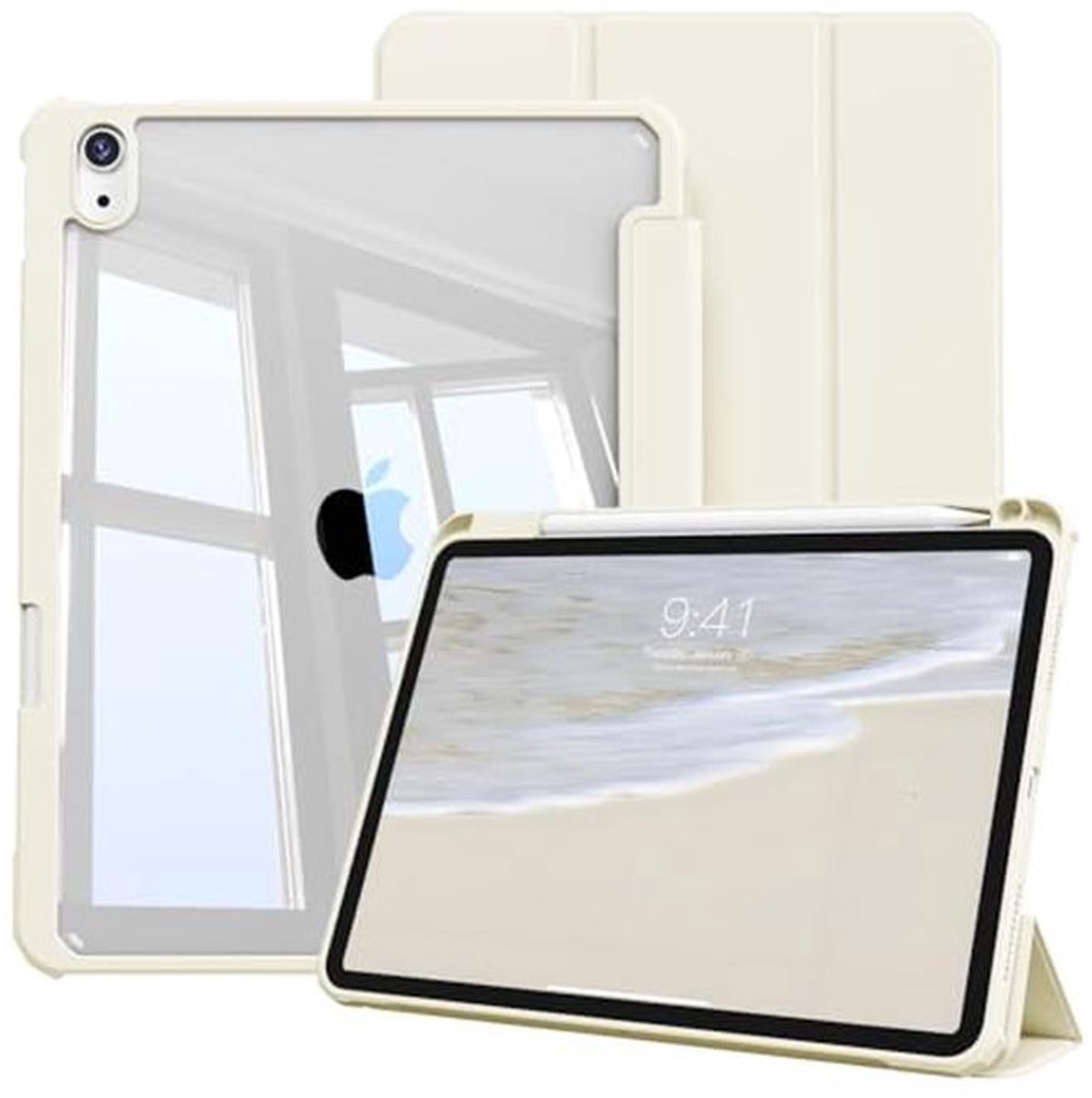 Translucent Shockproof Case for iPad 11-inch & 10.9-inch - Triple Stand with Pen Holder