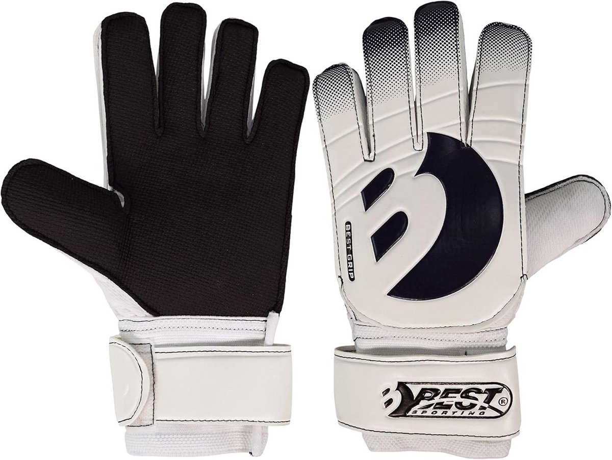 Hoge Kwaliteit Voetbal Keepershandschoenen met Grip I Niet-Slip PU Foam I Maat 9 I Zwart-Wit