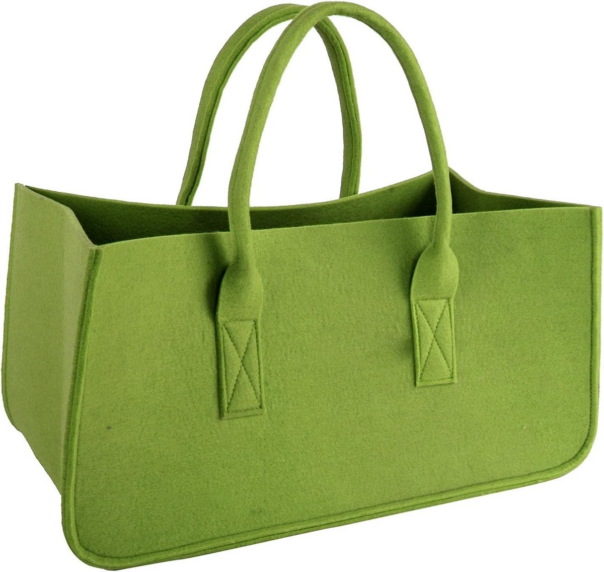 Robuuste Groene Vilt Tas voor Haardhout en Boodschappen