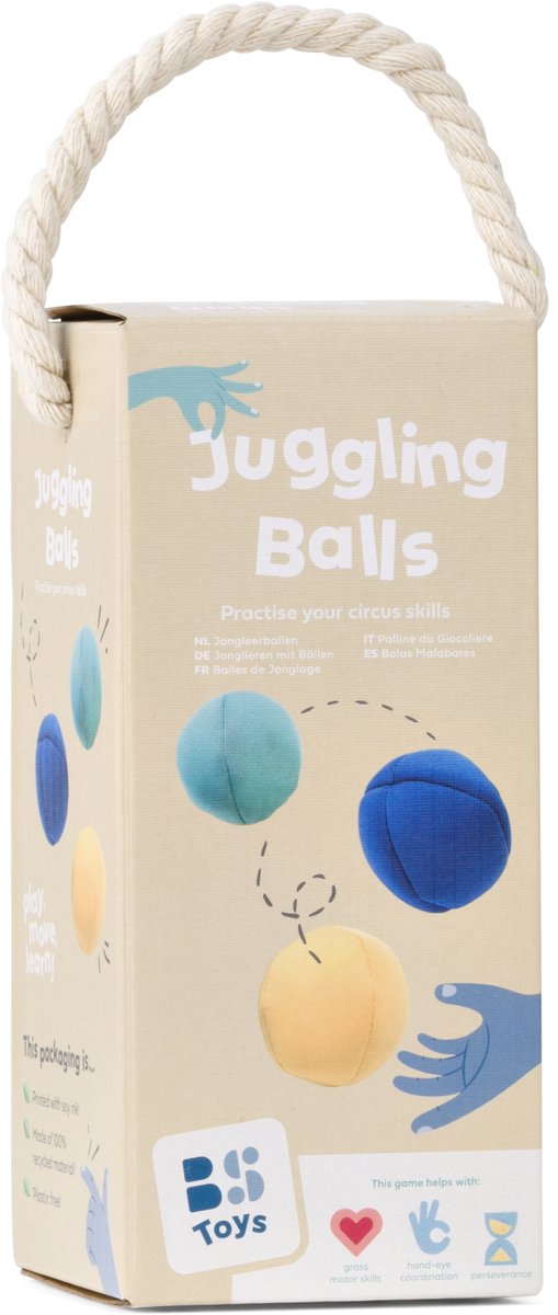 BS Toys Jongleerballen - Actief Spel - Jongleren - 6cm - 3 stuks — cadeau in Spellen & Speelgoed - foto 4