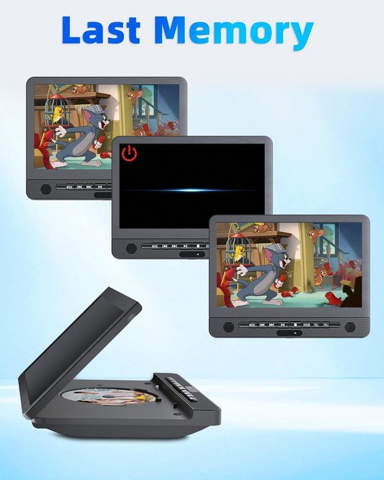 Dubbele Auto DVD-speler voor Hoofdsteun 12 Inch met 2 Schermen - USB/TF - 5 Uur Batterij — afbeelding 4