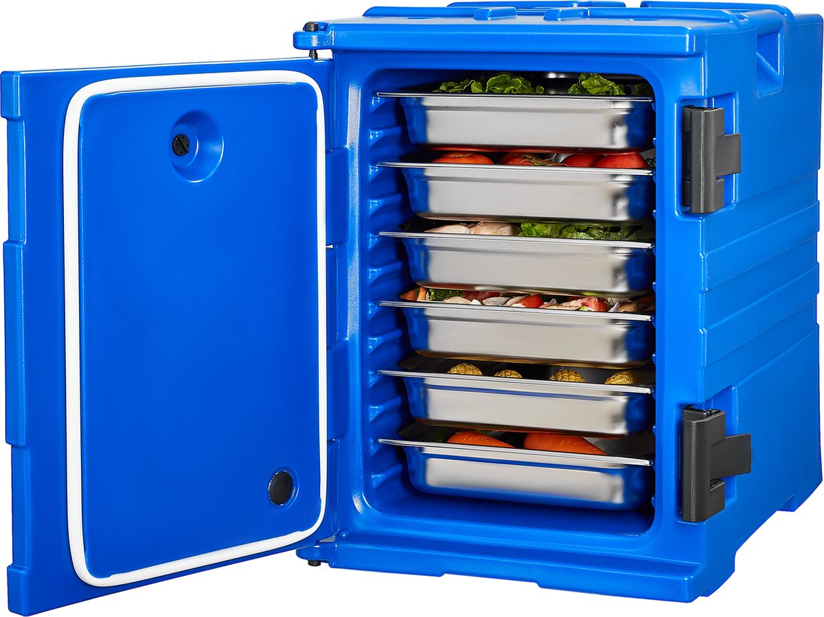 VEVOR Geïsoleerde Voedselcontainer Voedselcontainer Carrier 90L Voedselverwarmer Blauw