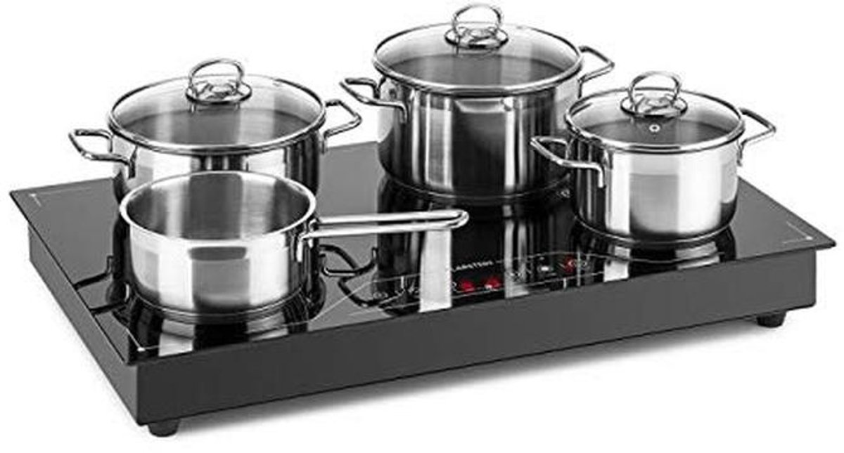 Inductiekookplaat - Keramisch, 3500 Watt, Vrije Zone, Boostfunctie, Touch Control, Vrijstaand of Ingebouwd, Zwart