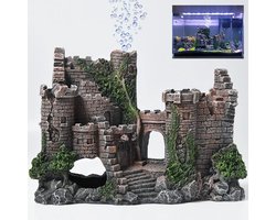 Aquarium Decoratie - Decoratie Grot - Schuilplek - Ornamenten - Kasteel - Aquarium decoratie ornamenten - Castle Aquarium Castle Decoratie Verstoppen Huis - Vistank landschapsarchitectuur - Voor vissen om te broeden, te spelen en te rusten
