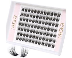 EMEDA 3D Eyelash Clusters Individual Eyelashes Wispy & Natural Cluster Eyelashes, 10mm Eyelash Extensions, C Curl Eyelash Clusters, Soft Thin Band False Eyelashes (EME333 10mm)