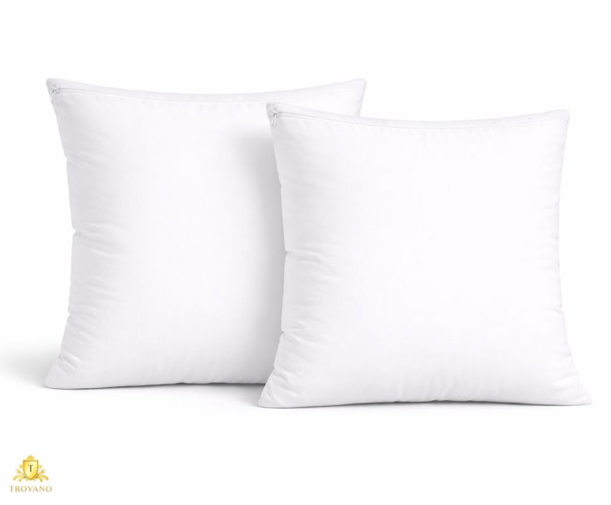 Binnenkussen 50x50, set van 2 | Met rits | 100% Polyester Kussenvulling | Vulkussen extra gevuld 400 gram