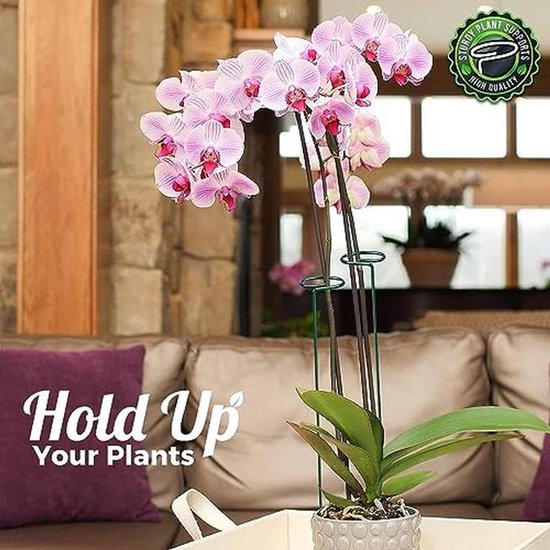 15 Stuks Orchideeënstokken – 27 Cm Glasvezel Plantsteunen, Groen, Voor Phalaenopsis, Rozen, Tomaten En Meer