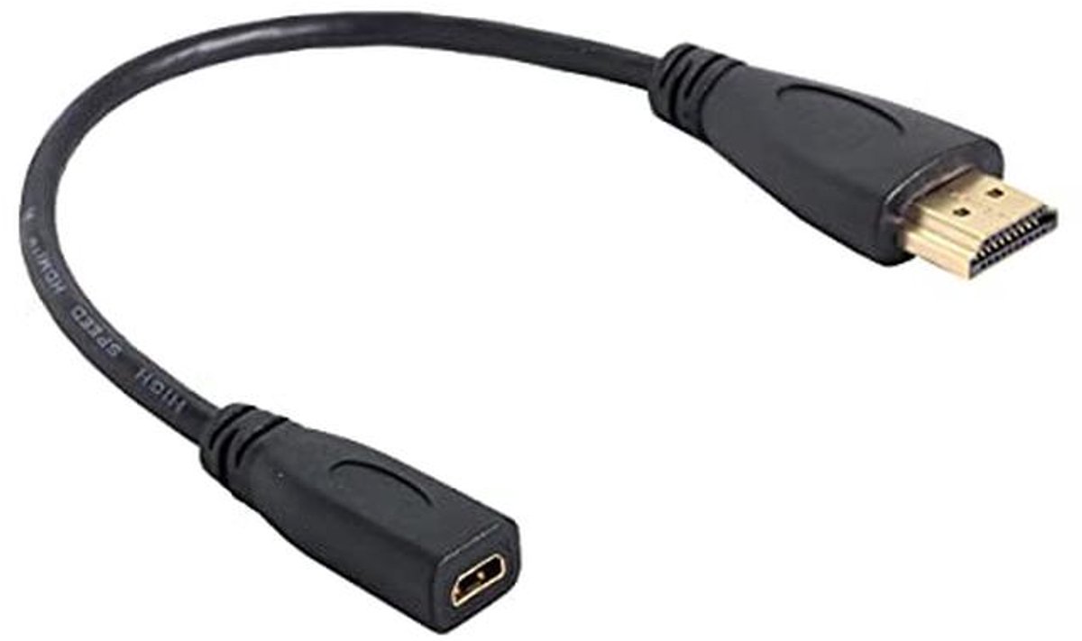 20cm Micro HDMI naar HDMI Adapter Kabel - ideaal voor Tablet en Mobiele Telefoon
