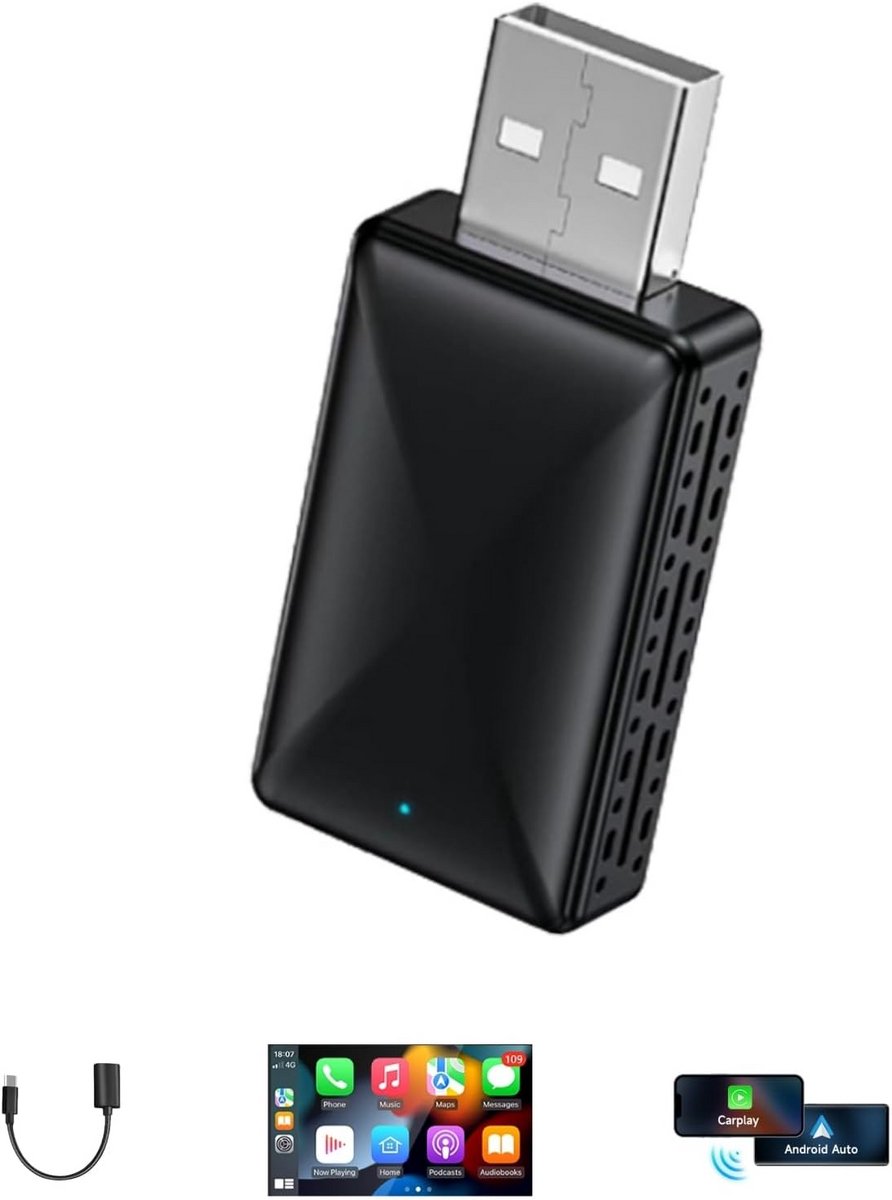 Draadloze CarPlay Adapter Mini - Snel & Draagbaar