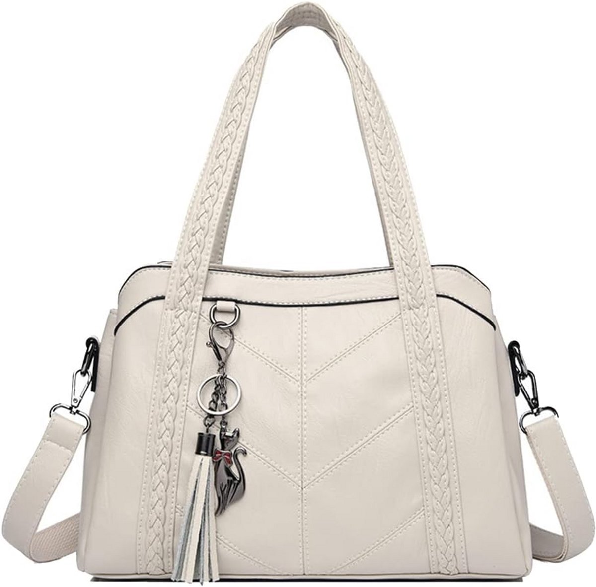 Dames Hobo Handtas PU Leer - Schoudertas en Crossbody met Tophengel