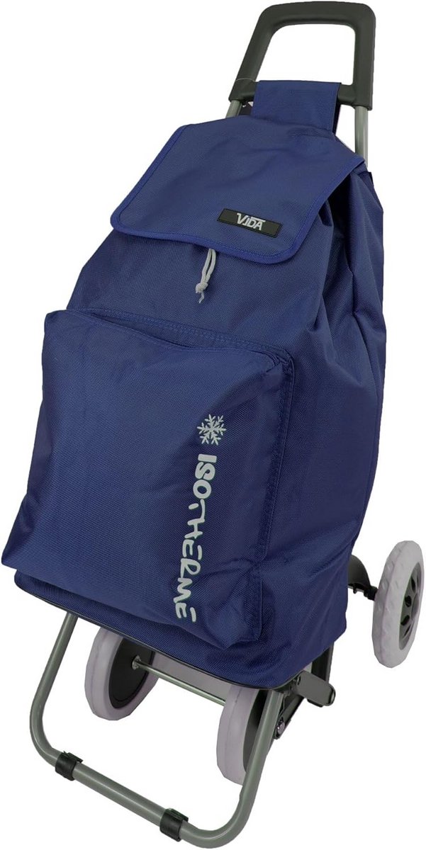 Opvouwbare boodschappentrolley met 4 wielen en grote capaciteit