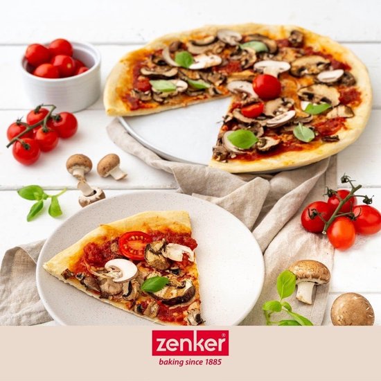 Pizza Bakset 3-Delig met Geperforeerde Platen en Pizzaroller — afbeelding 3