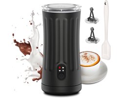 Elektrische Melkopschuimer 4-in-1 voor Warm en Koud Schuim | Inktzwart