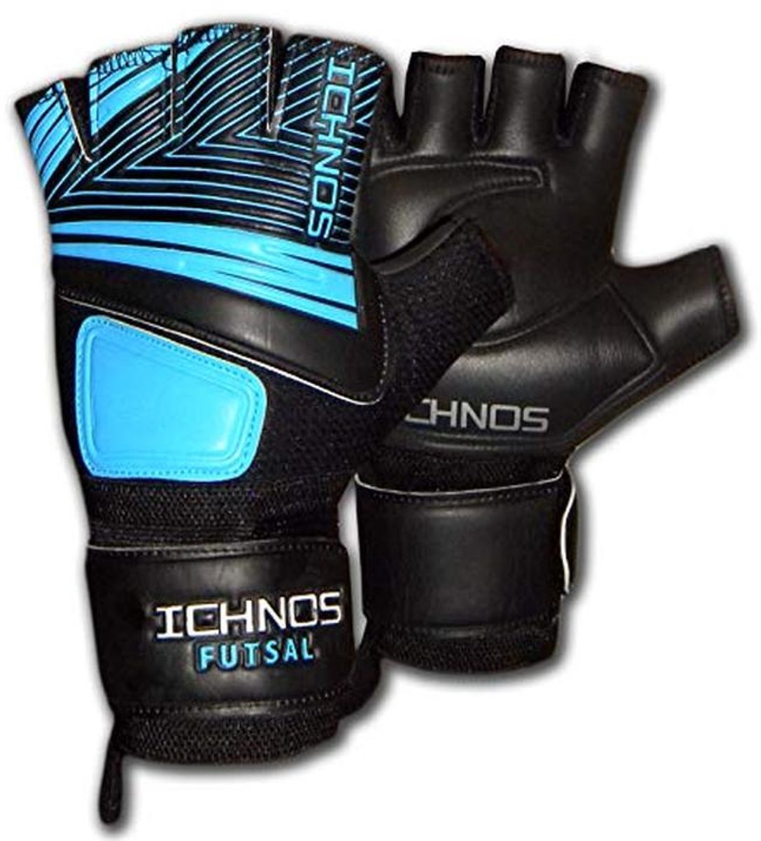 1086x1200.jpg Neon Blauwe zaalvoetbal Keepershandschoenen - Afbeelding 1