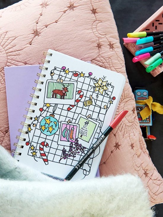 Alpino Set van 12 viltstiften, maxi roze, super wasbare markers voor kinderen, superheldere schoolstiften, viltstiften met dikke punt 5,7 mm, duurzaam en robuust