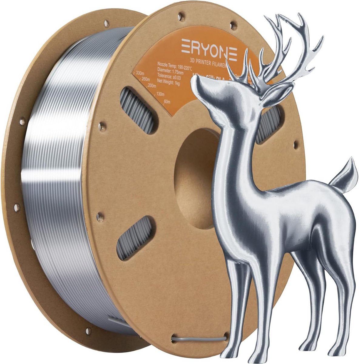 Ultra Silk PLA Filament 1.75mm - 1kg - Zilver - Hoge Precisie voor 3D Printers