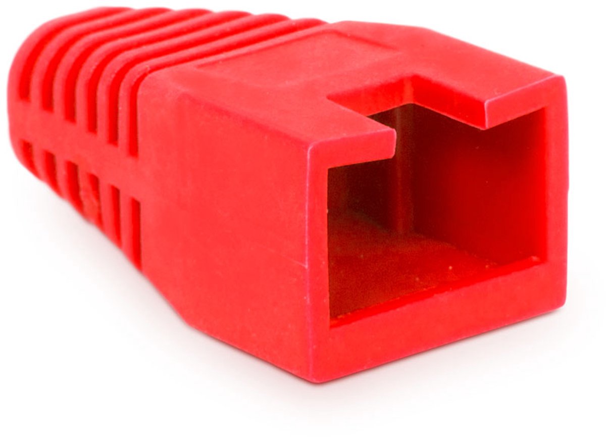 100x RJ45 Trekontlasting Rood – Kabelbescherming voor 8P8C UTP/FTP – Netwerkkabel Strain Relief – Rubber - 100 Stuks [05287PI]