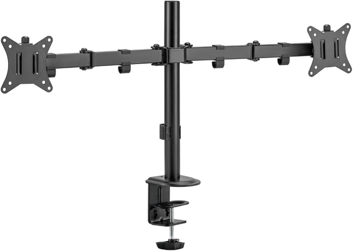 Dubbele Monitorarm voor Scherm tot 32 Inch - Flexibele Tafelhouder met VESA