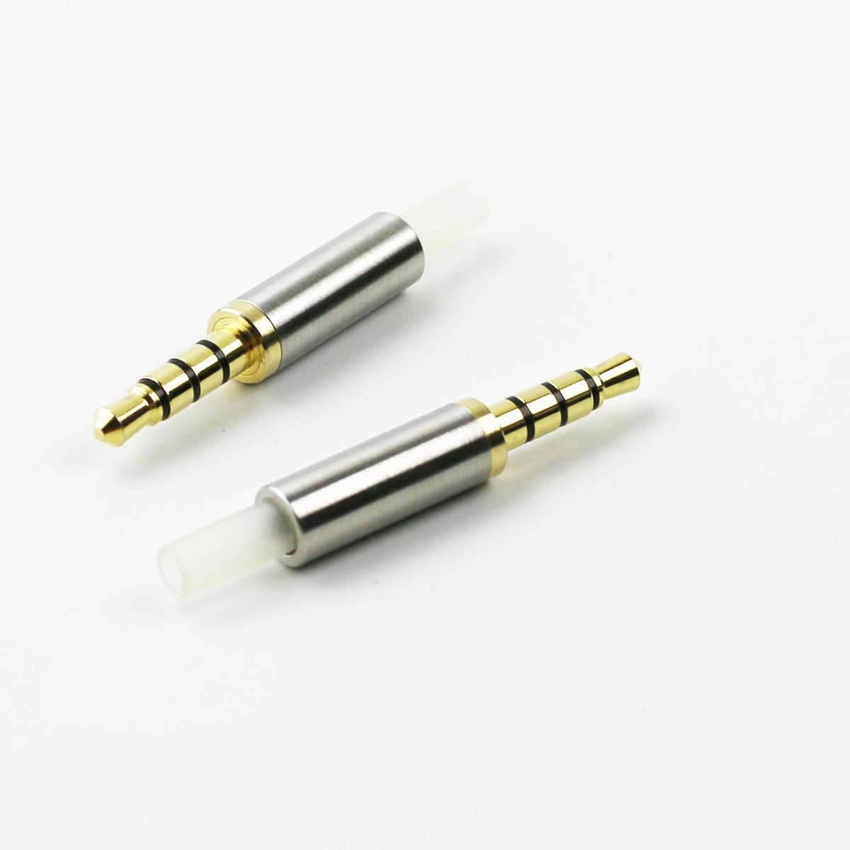 2 Stuks 3.5mm 1/8" 4-polige TRRS Audio Jack Reparatie Connector Metalen Soldeerplug