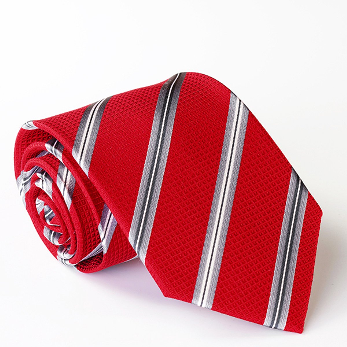 100% Zijden Heren Knoop - Klassiek Rood