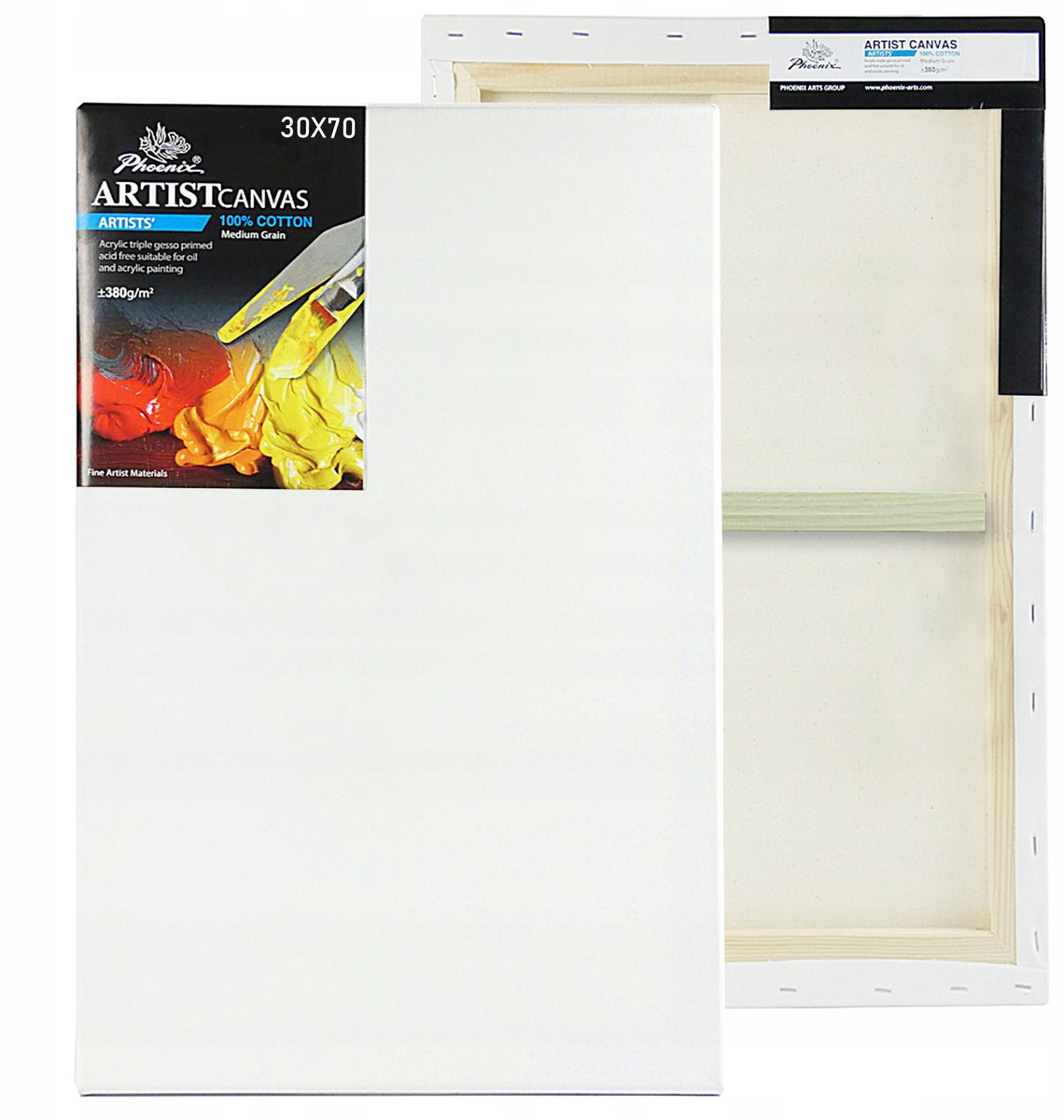 Phoenix Premium Schilderdoek 30x70 cm - Katoen, 3x Geprimeerd