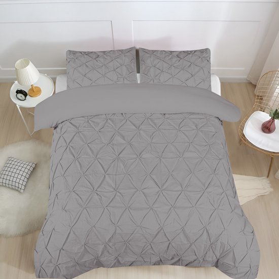 Beau Maison Dekbedovertrek Augustine Antraciet - 200 x 200/220 cm + 2 kussenslopen van Beau Maison — afbeelding 2