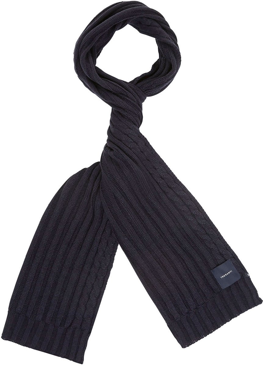Tresanti ELDOR Cable knitted scarf Navy (TRSCFE102 - 803)