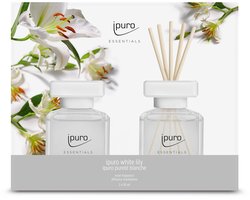 Ipuro White Lily Giftset 2x50ml - Geurstokjes