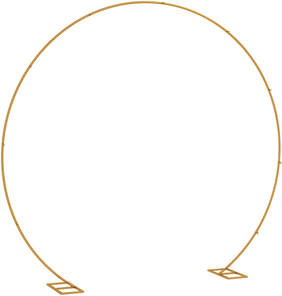 Outsunny-Tuinboog-Staal-280x60x258cm-Goud