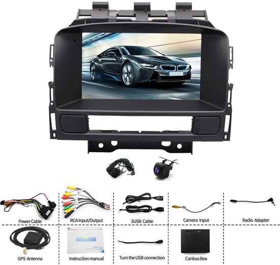 Autoradio Bluetooth - 4+64G Android 15 Car Stereo voor Opel Astra J (2011 - 2012) 9 Inch HD Touchscreen met Split Screen Ingebouwde Draadloze CarPlay & Android Auto Dual-Band WiFi & Bluetooth 5.0