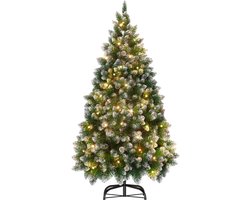 UISEBRT Kunstkerstboom – 210 cm – Met Verlichting – 350 LED – Warm Wit – PVC Dennenboom
