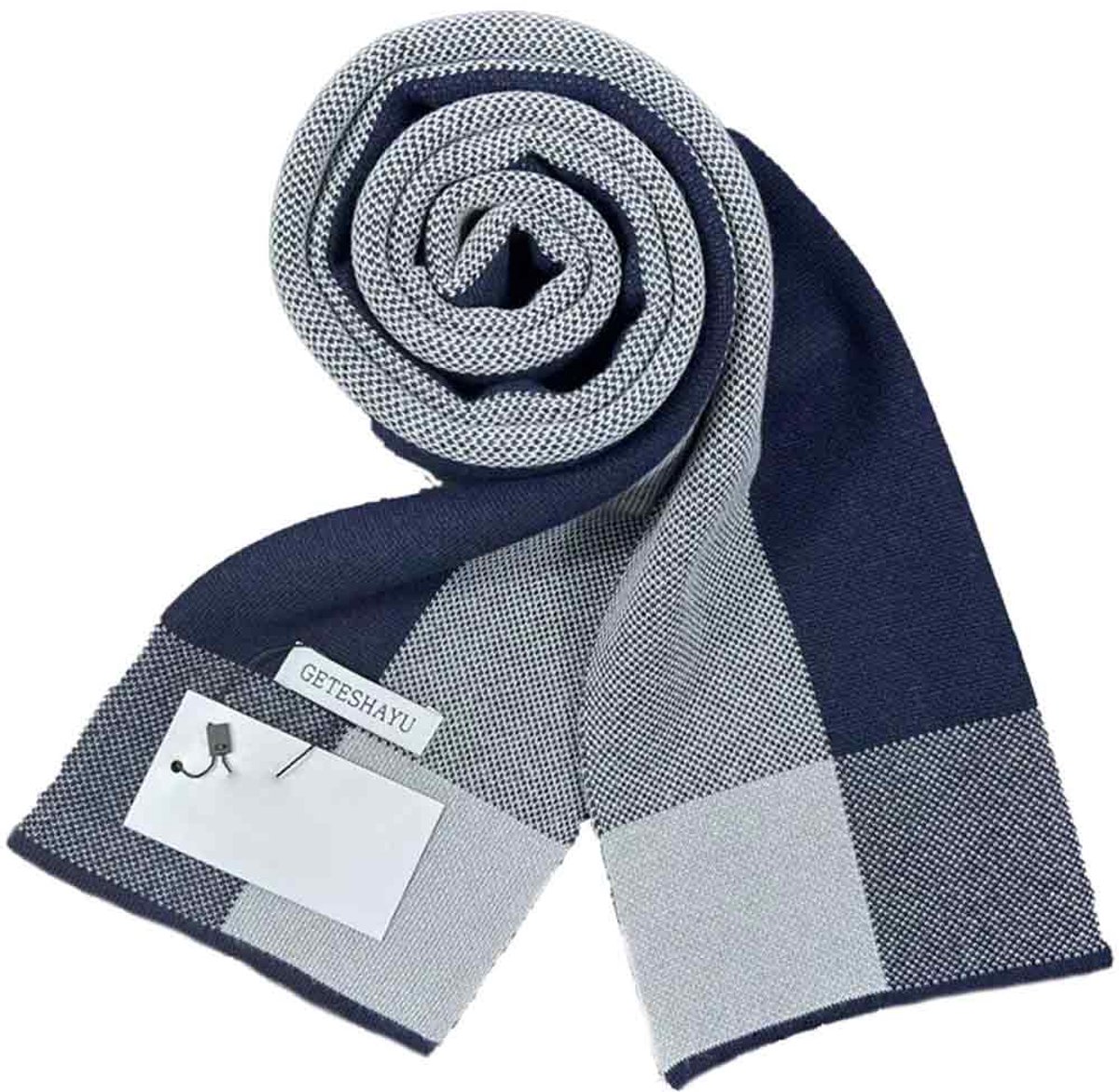 Gebreide Winter Sjaal - Zwart - Heren - Dagelijks, Werk & Outdoor - Cadeau