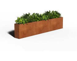 Cortenstaal Plantenbak Rechthoek | 300 x 30 x 40 | Zonder bodem