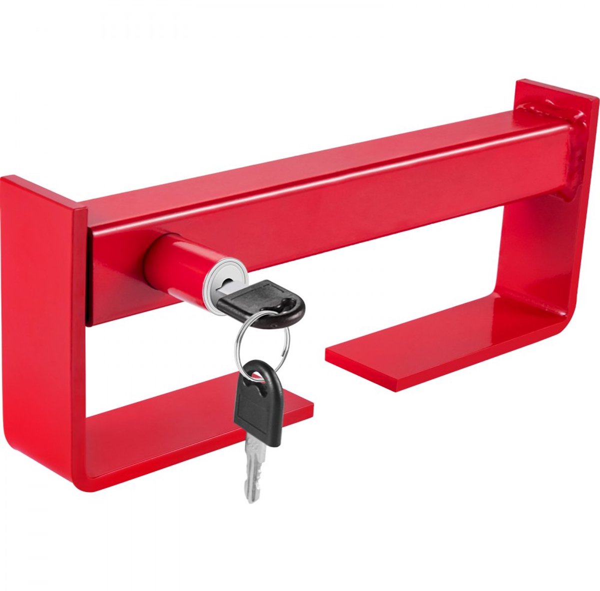 Containerslot - Stalen grendelsluiting - Containerdeurslot - Verstelbaar 25–45 cm - Rood