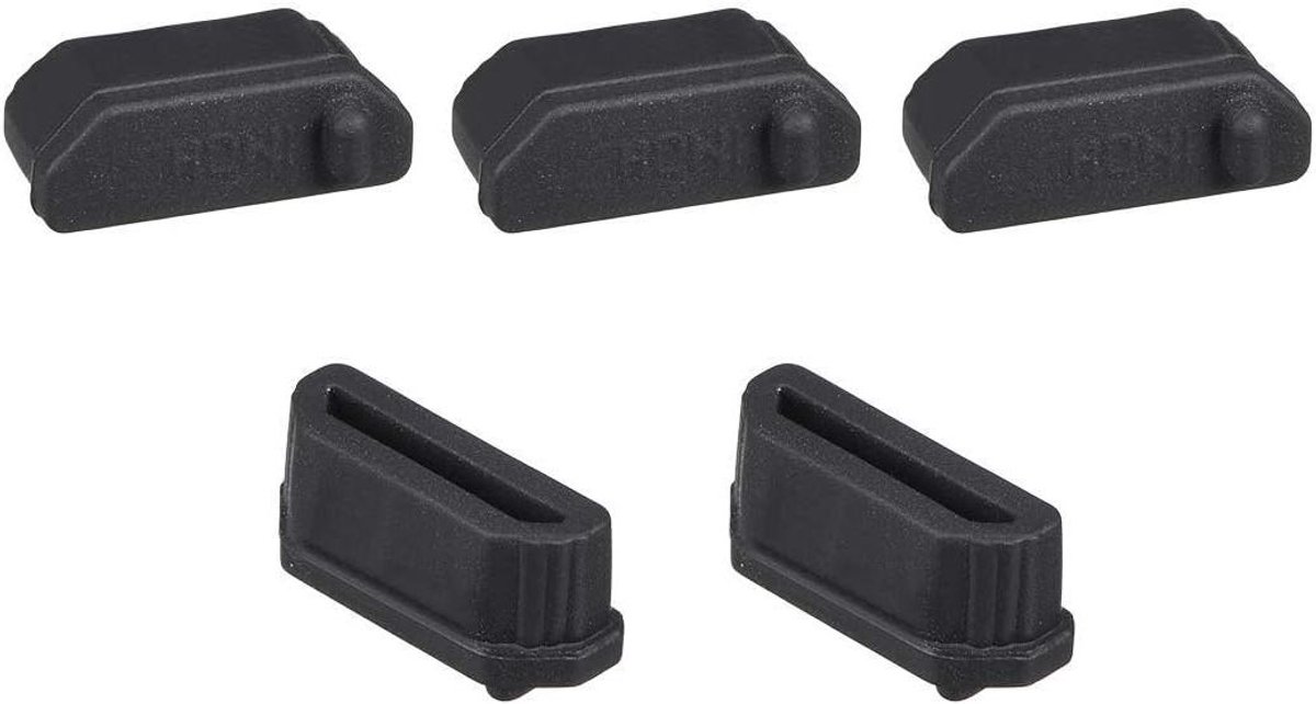EGoods - 5 Stuks Stopper Caps voor TV HDMI poort, Siliconen HDMI Anti-Stof Cover in Zwart - Bescherming Vrouwelijke Poort