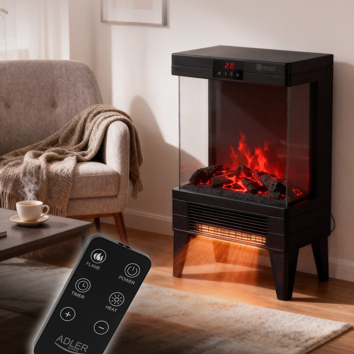 Tot 43% op Elektrische led-haard met of zonder kast, gratis verzending | Producten