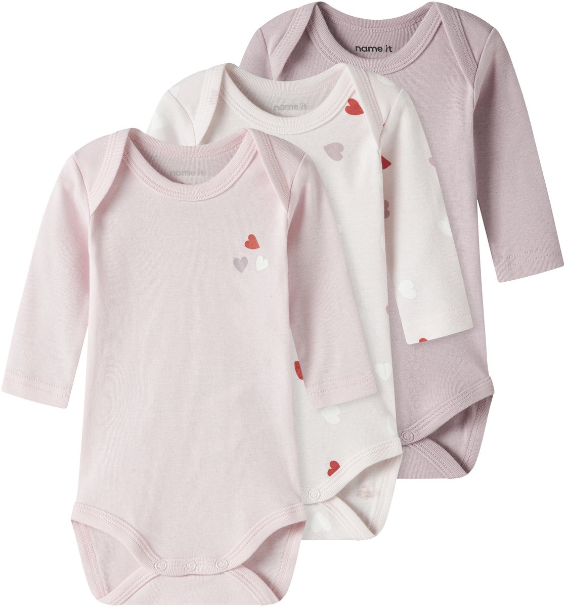 NAME IT - NBFBODY 3P LS CARINARIA HEART NOOS - Baby - Bodies