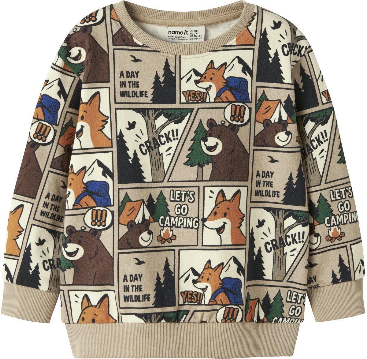 NAME IT - NMMOSWALDY LS NREG SWEAT BRU BOX - Jongens - Sweaters
