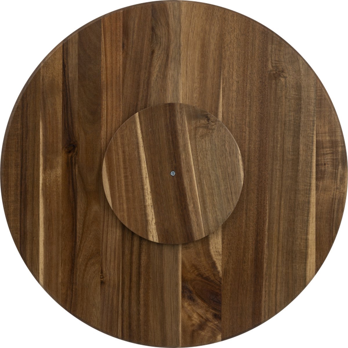 Houten Draaiplateau Ø 45 cm – Acaciahout - 360° draaiplaat - voor het serveren van kaas, worst, hamblokjes of fruit - — cadeau in Kookcadeaus - foto 3