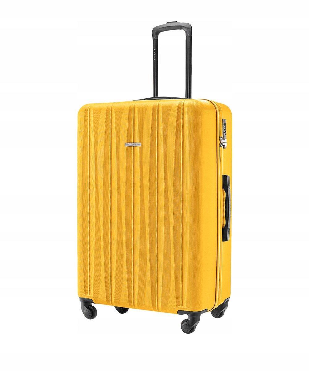 Grote gele abs koffer 76cm - puccini bali collectie