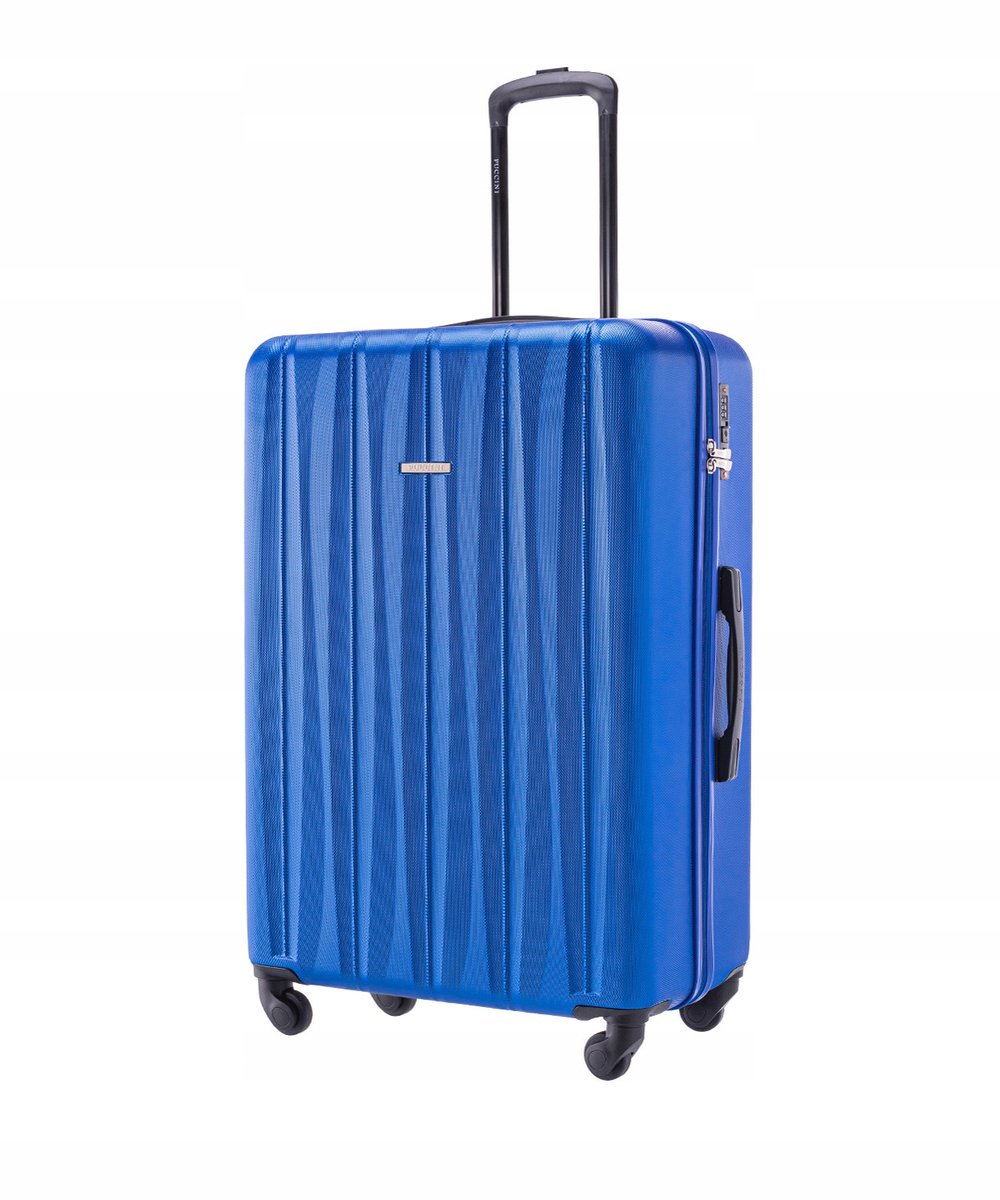 Grote PUCCINI Bali Koffer ABS Blauw 76cm 93L 4 Zwenkwielen