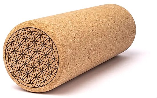 Yoga prop cilinder kurk Bloem des Levens - 30 cm x 10 cm van Merkloos — afbeelding 2